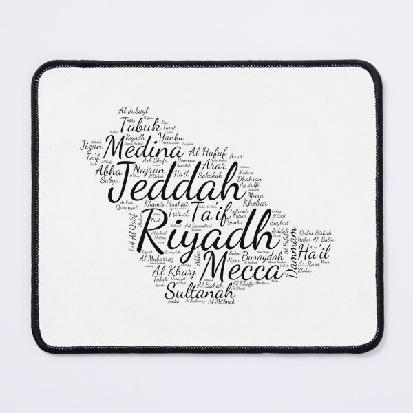 Item preview, Saudi Arabia Cities Typographic Map Art designed and sold by mashmosh.