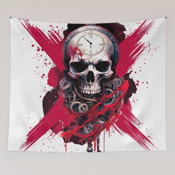 Item preview, Steampunk Skull Art Tattoo-Style Inspired Edgy Design designed and sold by DEC02.