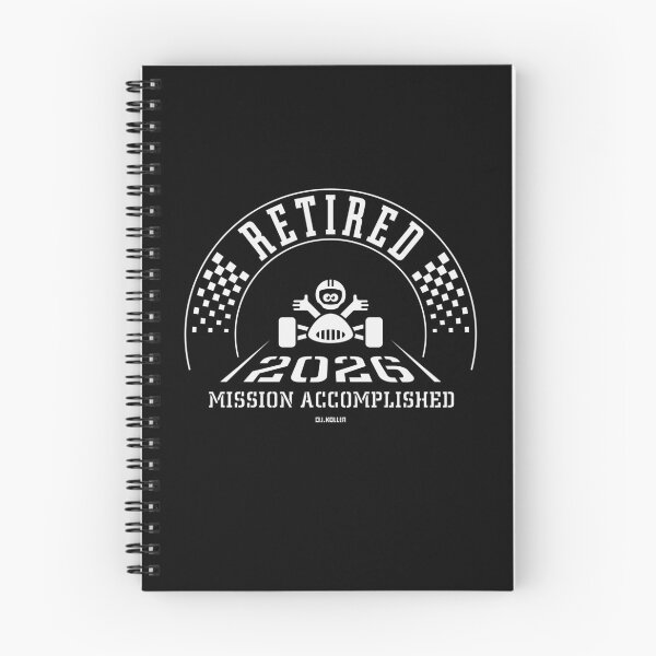 Item preview, Retired 2026 – Mission Accomplished (Retiree / Retirement Entry / White) designed and sold by MrFaulbaum.