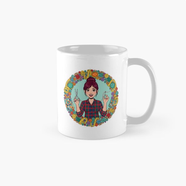 Item preview, Cute Seamstress Sticker – Sewing Lover Gift for Crafters & DIY Girls designed and sold by C3J7.