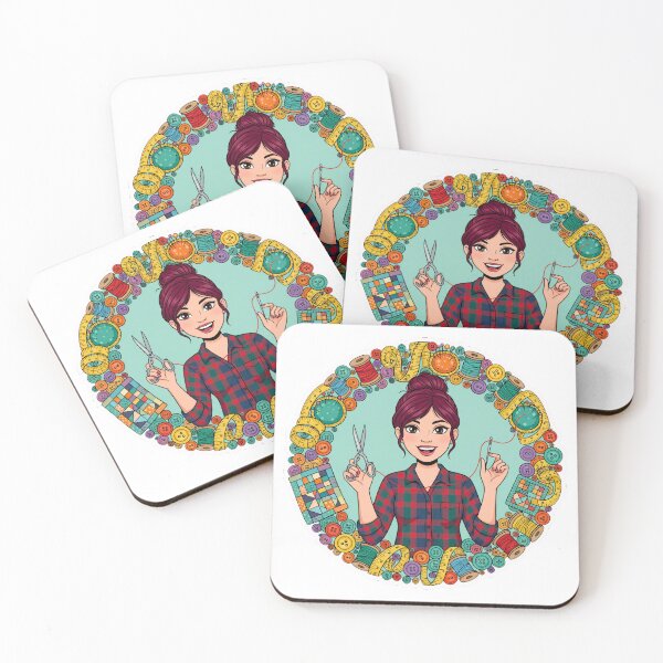 Item preview, Cute Seamstress Sticker – Sewing Lover Gift for Crafters & DIY Girls designed and sold by C3J7.