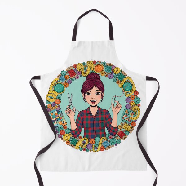 Item preview, Cute Seamstress Sticker – Sewing Lover Gift for Crafters & DIY Girls designed and sold by C3J7.