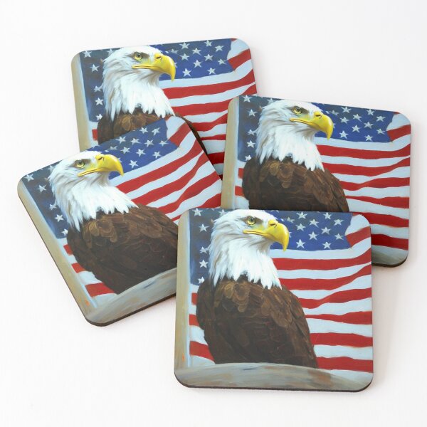 Item preview, American Bald Eagle Portrait Art for Patriotic Freedom Loving Americans designed and sold by WildStroke.