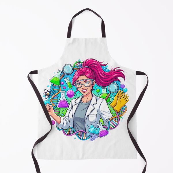 Item preview, Cute Scientist Sticker – Women in STEM Chemistry Lab Aesthetic designed and sold by C3J7.