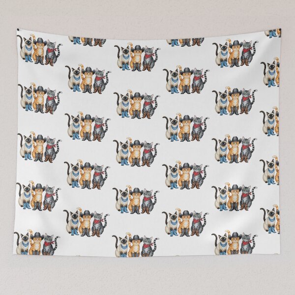 Item preview, Western Cowboy Cats Trio With Boots designed and sold by TeeARTHY.