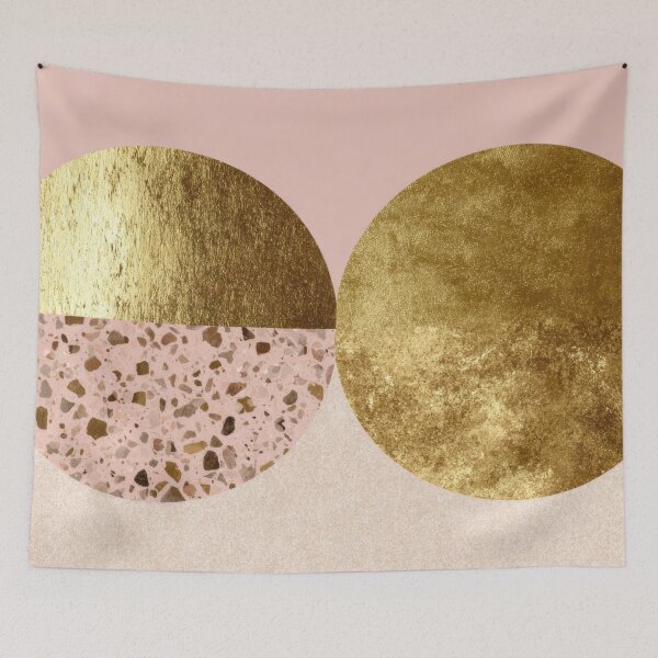 Item preview, Design of golden and pink circles designed and sold by anytka.