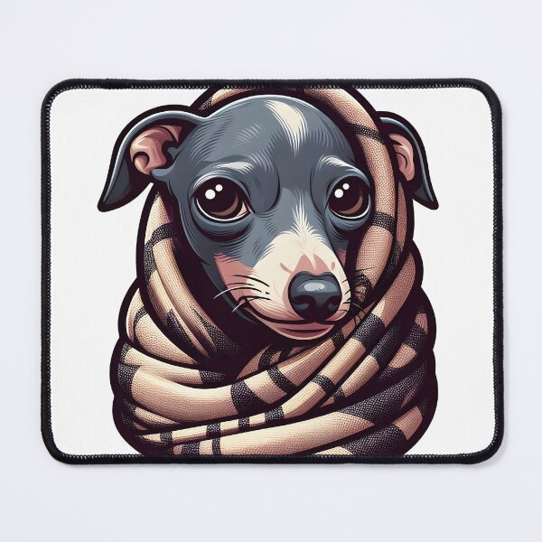 Item preview, Cute Grumpy Iggy Wrapped in Blanket designed and sold by purrsoul.