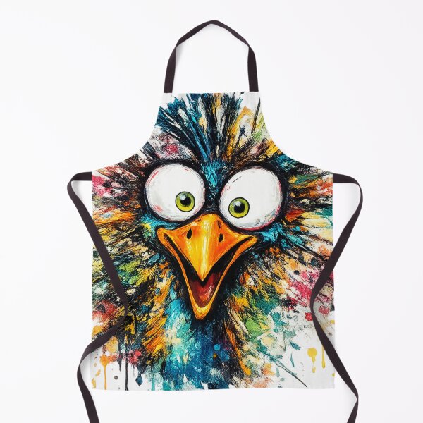 Item preview, Funny Abstract Bird Portrait – Colorful AI Generated Animal Art designed and sold by Cleora Art .