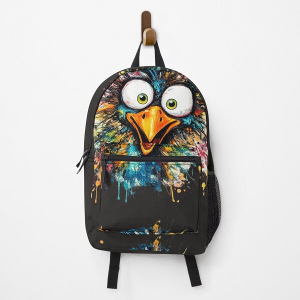 Item preview, Funny Abstract Bird Portrait – Colorful AI Generated Animal Art designed and sold by Cleora Visuals.
