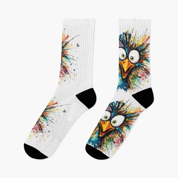 Item preview, Funny Abstract Bird Portrait – Colorful AI Generated Animal Art designed and sold by Cleora Visuals.