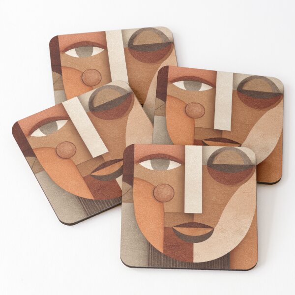 Item preview, Modern art face design with shapes designed and sold by anytka.