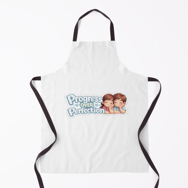 Item preview, “Progress Over Perfection – Cute Motivational Sticker Design” designed and sold by ArtByKapil.