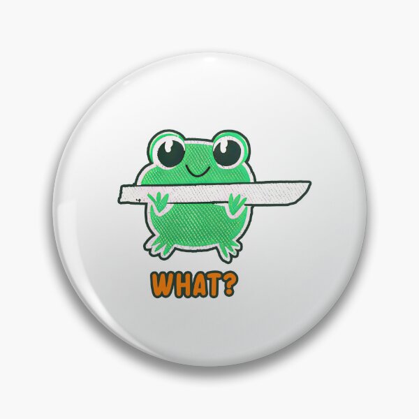 Item preview, What? Frog Holding A Knife Meme designed and sold by TeeARTHY.