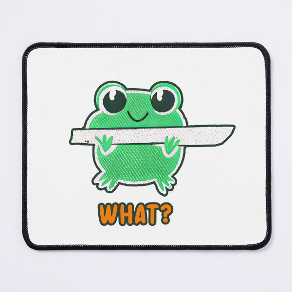 Item preview, What? Frog Holding A Knife Meme designed and sold by TeeARTHY.