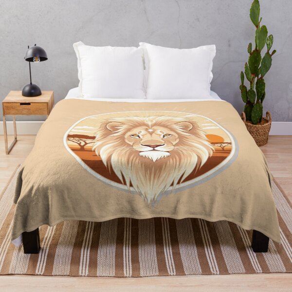 Item preview, Majestic Spiritual Lion Illustration – Sacred Sun Animal Art designed and sold by soletstudio.
