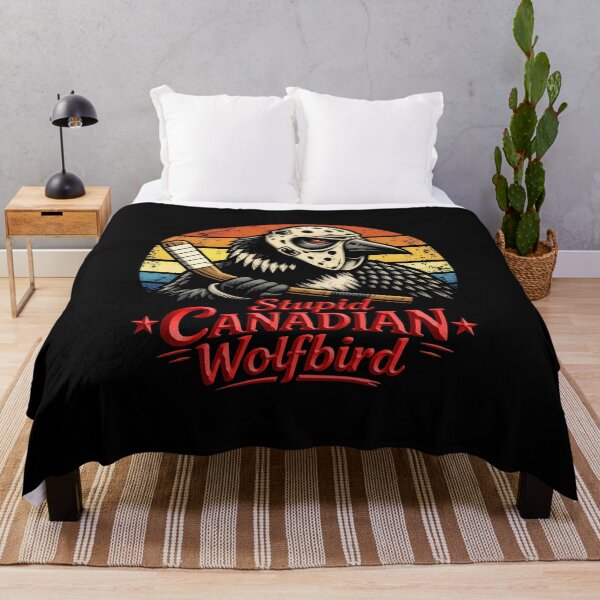 Item preview, Stupid Canadian Wolf Bird Vintage Heated Hookey Loon Meme designed and sold by gear-posters.