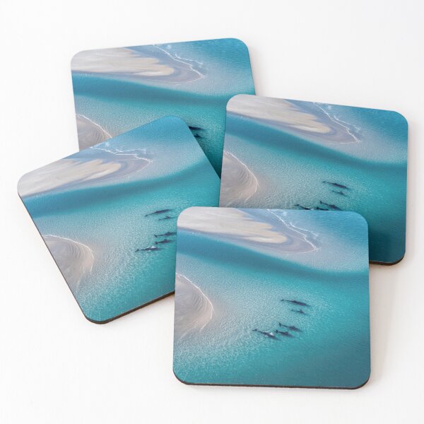Item preview, Dolphins swim at clear beach designed and sold by anytka.