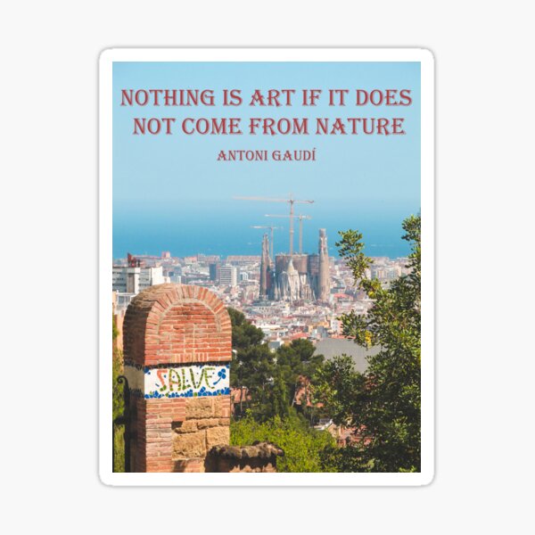 A view of Barcelona from Park Guell Sticker
