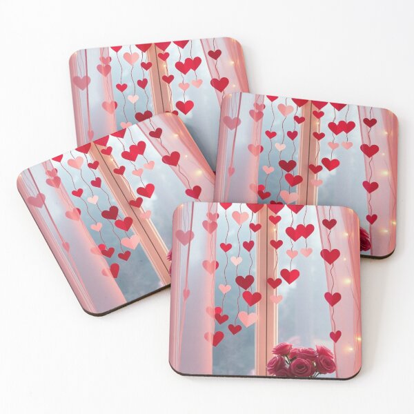 Item preview, Valentine Window Decor with Roses and Hearts designed and sold by Jade Ado.