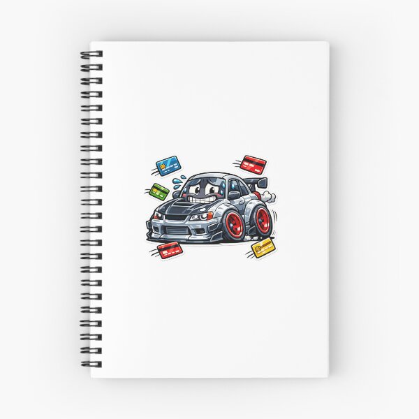Item preview, Funny Modified Car Sticker – Broke But Fast Cartoon Car Meme designed and sold by Doodlynx.