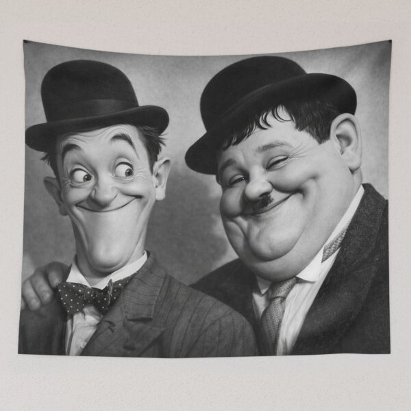 Item preview, Laurel and Hardy with a cartoon twist designed and sold by bluefrog.