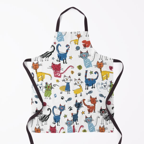 Item preview, Vibrant Colorful Cats Hand Draw Kitten designed and sold by Blok45.