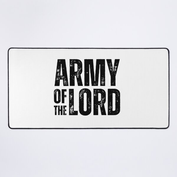 Item preview, Army of the Lord Shirt – Bold Christian Warrior Design for Faith‑Driven Believers Black Distressed Font designed and sold by GFamilyC.