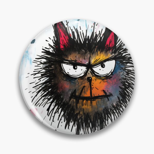Item preview, A cartoon version of the cat, emotive body language, spiky mounds, frayed designed and sold by anytka.