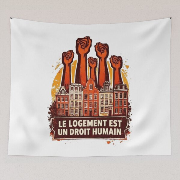 Item preview, Housing Is a Human Right - Raised Fists Solidarity Homes designed and sold by JonathanP514.