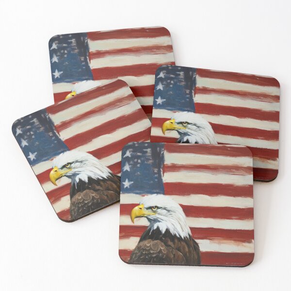 Item preview, Patriotic Bald Eagle Close Up Art for Proud American Souls designed and sold by WildStroke.
