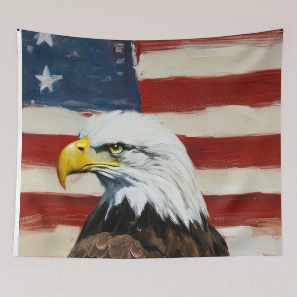 Item preview, Patriotic Bald Eagle Close Up Art for Proud American Souls designed and sold by WildStroke.