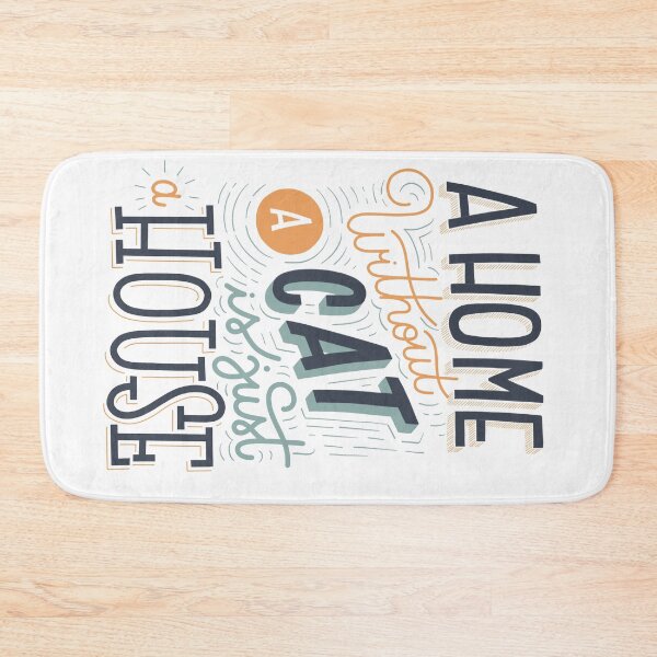 Item preview, A Home Without a Cat Is Just a House | Hand Lettered Cat Quote designed and sold by kacien.