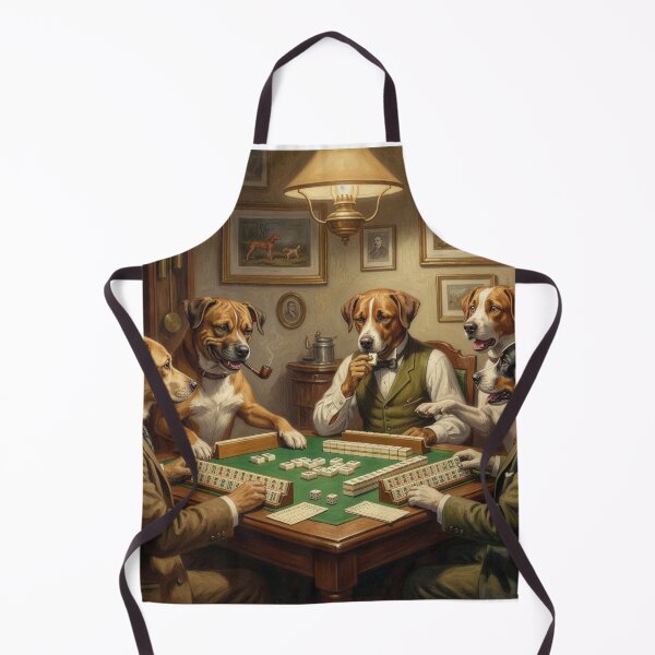 Item preview, Dogs Playing Mahjong designed and sold by MichMich154.