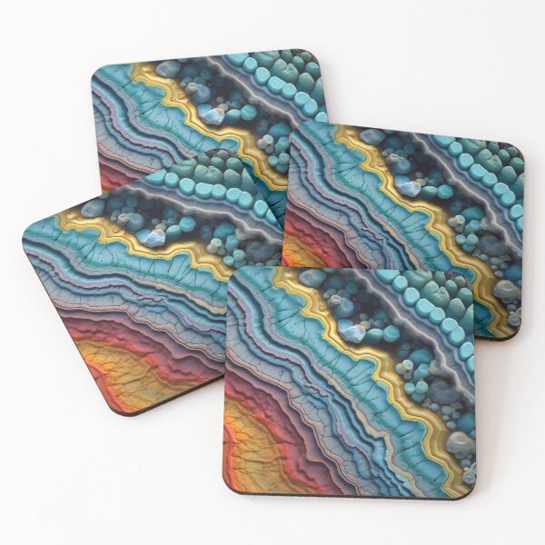 Item preview, Close-up of beautiful minerals magnified to reveal the microscopic organisms and bacteria that once thrived within it. Intricate patterns and vibrant colors designed and sold by anytka.