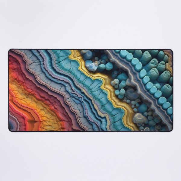 Item preview, Close-up of beautiful minerals magnified to reveal the microscopic organisms and bacteria that once thrived within it. Intricate patterns and vibrant colors designed and sold by anytka.