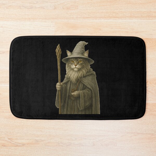 Item preview, Wise Wizard Cat Holding Magical Staff designed and sold by TeeARTHY.