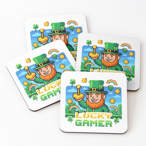 Item preview, Lucky Gamer Pixel Art Leprechaun designed and sold by chattsuede.