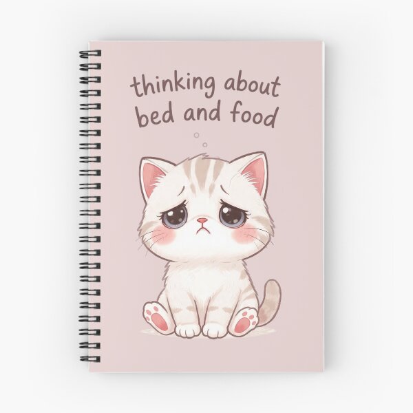 Item preview, Thinking About Bed And Food Cute Sad Cat designed and sold by DigitalMomy.