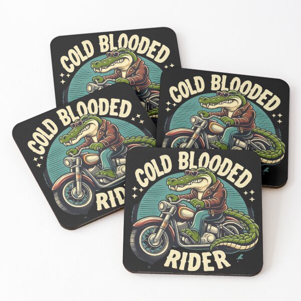 Item preview, Cold Blooded Rider Crocodile - Retro Vintage Motorcycle designed and sold by Zoo-Moo.