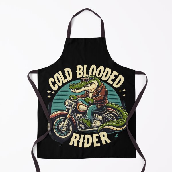 Item preview, Cold Blooded Rider Crocodile - Retro Vintage Motorcycle designed and sold by Zoo-Moo.