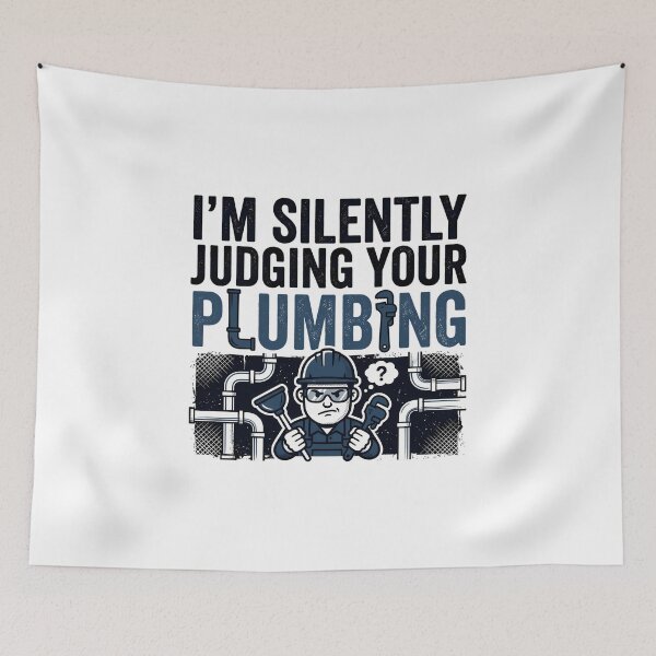 Item preview, Silently judging your plumbing grumpy plumber humor designed and sold by chattsuede.