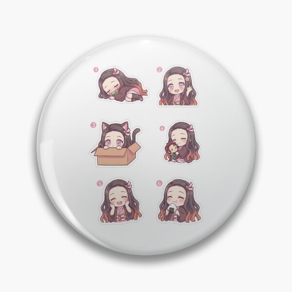 Item preview, Nezuko Chibi Kawaii Anime Sticker Pack designed and sold by Innova_Creations.