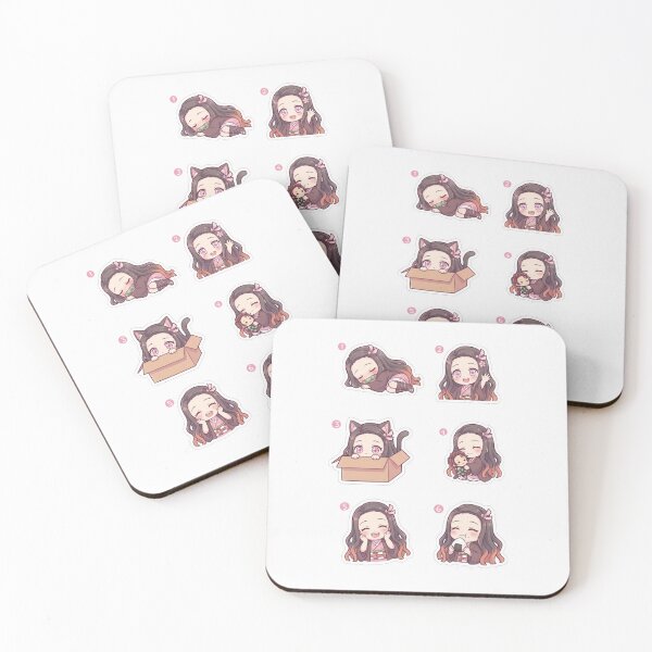Item preview, Nezuko Chibi Kawaii Anime Sticker Pack designed and sold by Innova_Creations.