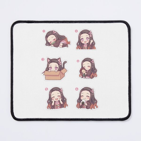 Item preview, Nezuko Chibi Kawaii Anime Sticker Pack designed and sold by Innova_Creations.