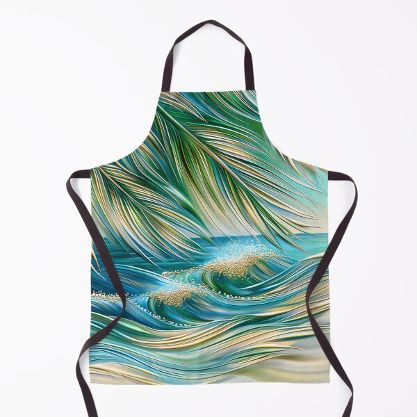 Item preview, Tropical Ocean Waves and Palm Leaves designed and sold by MargaretWiktor.