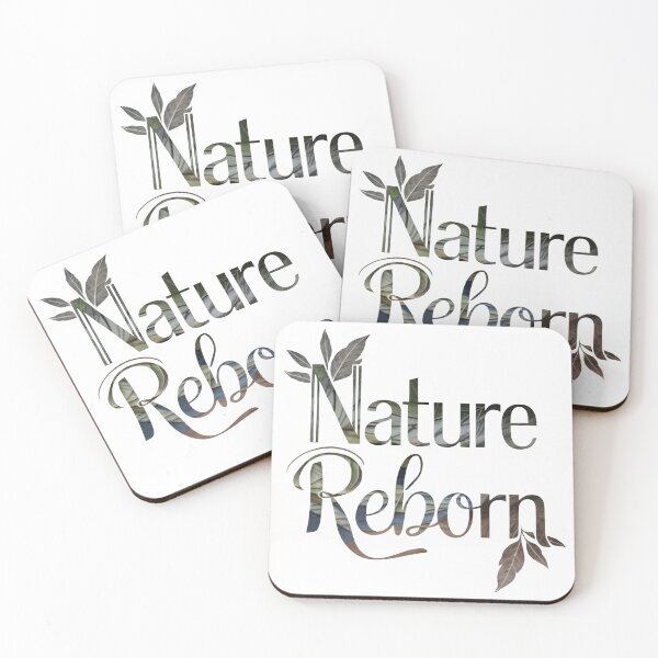 Item preview, Elegant Nature Reborn logo with leaves and earthy tones designed and sold by Creative88Art.