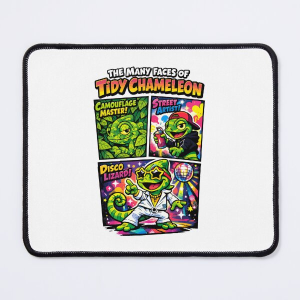 Item preview, The Many Faces of Tidy Chameleon – Disco Lizard & Street Artist designed and sold by WildlifeInc.