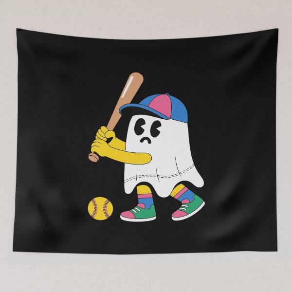 Item preview, Spooky Ghost Batter Player Halloween Ice Cream Drip  designed and sold by FadeOfThrone.