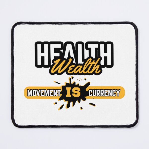 Item preview, Health Is Wealth Movement Bold Yellow Empowerment designed and sold by Compound Money.