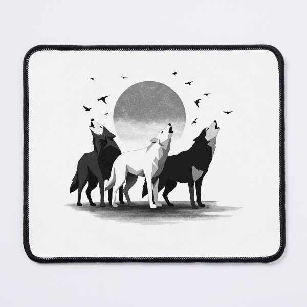 Item preview, Minimalist Wolves Howling At Full Moon designed and sold by TeeARTHY.